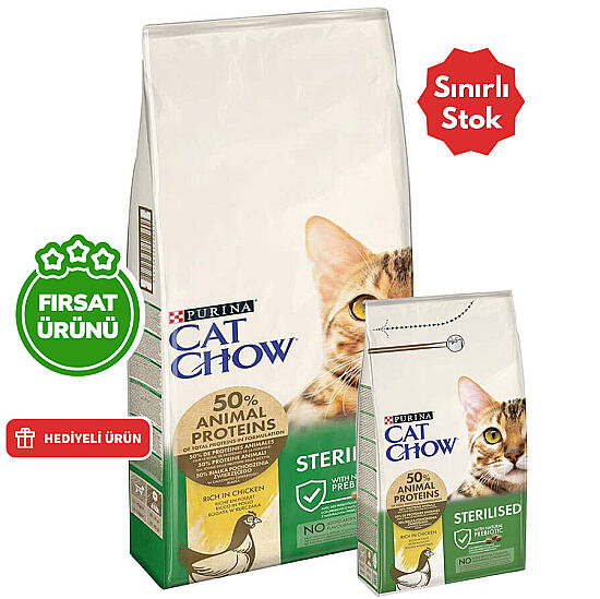 Cat Chow Sterilised Turkey Adult Dry Cat Food 15 Kg. - 1