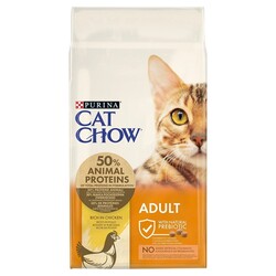 Cat Chow - Cat Chow Tavuk Etli Kedi Maması 15 Kg + 4 Adet Temizlik Mendili
