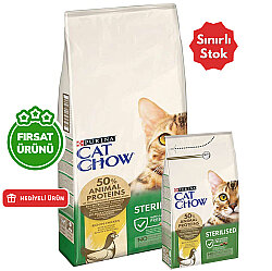 Cat Chow Tavuk Etli Kısırlaştırılmış Kedi Maması 15 Kg + 3 Kg Cat Chow Kedi Maması - Cat Chow