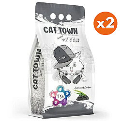 Cat Town Active Carbon İnce Taneli Kedi Kumu 10 Lt x 2 Adet - Cat Town