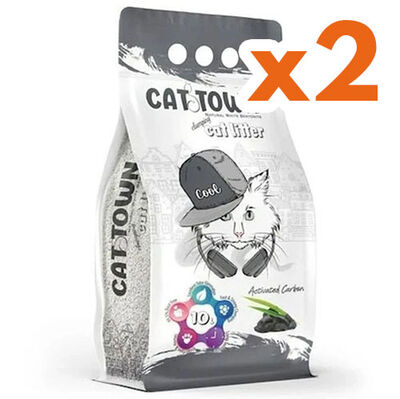 Cat Town Active Carbon İnce Taneli Kedi Kumu 10 Lt x 2 Adet - 1