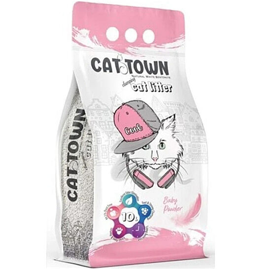 Cat Town İnce Taneli Bebek Pudralı Kedi Kumu 10 Lt x 2 Adet - 2