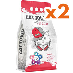 Cat Town - Cat Town İnce Taneli Sakura Çiçeği Kedi Kumu 10 Lt x 2 Adet