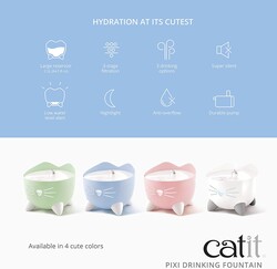 Catit 43717 Pixi Fountain Otomatik Su Sebili 2,5 Lt - Mavi - Thumbnail