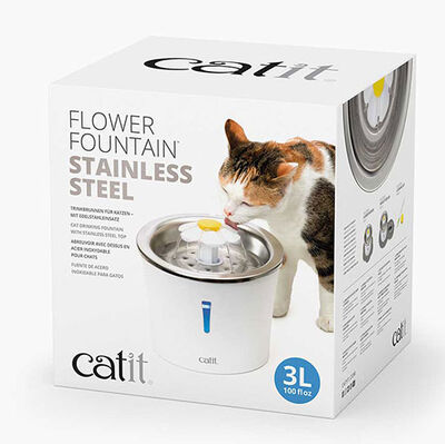 Catit Flower Fountain Led Işıklı Metal Hazneli Otomatik Kedi Su Sebili 3 Lt