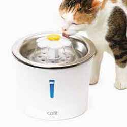 Catit Flower Fountain Led Işıklı Metal Hazneli Otomatik Kedi Su Sebili 3 Lt - Thumbnail