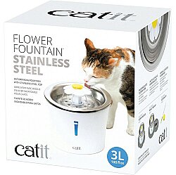 Catit Flower Fountain Led Işıklı Metal Hazneli Otomatik Kedi Su Sebili 3 Lt - Catit