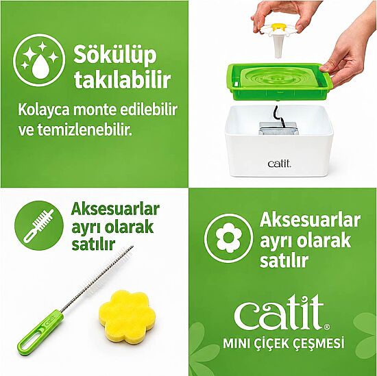 Catit Flower Fountain Mini Otomatik Kedi Su Sebili - 4