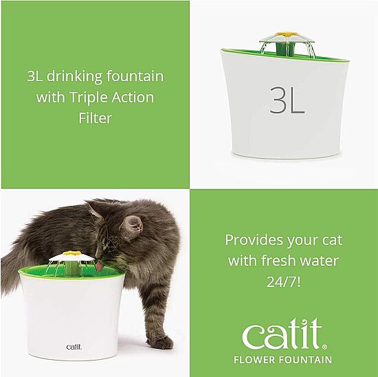 Catit Green Flower Fountain Otomatik Kedi Su Sebili 3 Lt - 9
