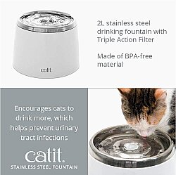 Catit Otomatik Çelik Kedi Su Kabı 2 Lt - 9