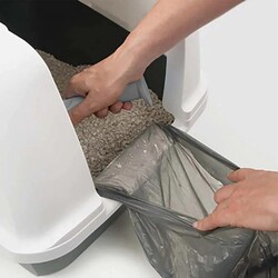 Catit 50695 Hooded Cat Litter Box Jumbo - Grey (57x46x43 Cm.) - Thumbnail