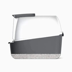 Catit 50695 Hooded Cat Litter Box Jumbo - Grey (57x46x43 Cm.) - Thumbnail