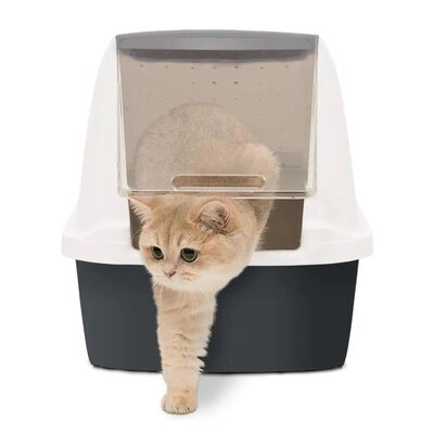 Catit Kapalı Filtreli Jumbo Kedi Tuvaleti 57 x 46 x 43 Cm ( Gri - Gri )