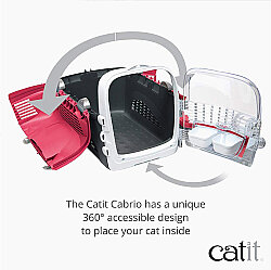 Catit Cabrio Kedi ve Küçük Irk Köpek Taşıma Çantası Kırmızı / Gri - 2