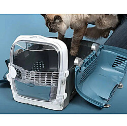 Catit Cabrio Kedi ve Küçük Irk Köpek Taşıma Çantası Mavi / Gri - 2