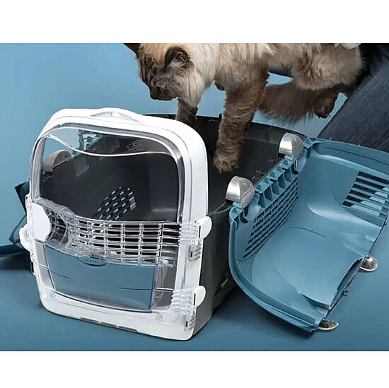 Catit Cabrio Kedi ve Küçük Irk Köpek Taşıma Çantası Mavi / Gri - 2