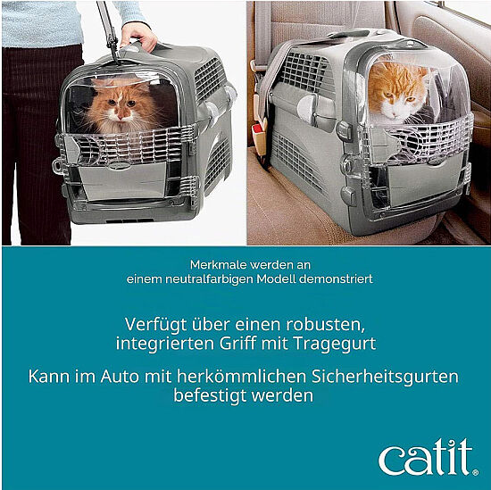 Catit Cabrio Kedi ve Küçük Irk Köpek Taşıma Çantası Mavi / Gri - 4