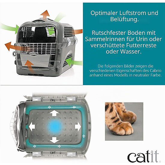 Catit Cabrio Kedi ve Küçük Irk Köpek Taşıma Çantası Mavi / Gri - 5