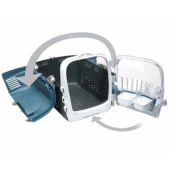 Catit Design Cabrio Multi-Functional Carrier For Cats and Small Breed Dogs Blue Grey - 3