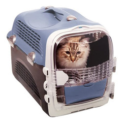 Catit Design Cabrio Multi-Functional Carrier For Cats and Small Breed Dogs Blue Grey - Thumbnail