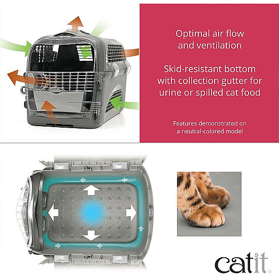 Catit Design Cabrio Multi-Functional Carrier For Cats and Small Breed Dogs Grey - 4