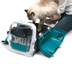 Catit Design Cabrio Multi-Functional Carrier For Cats and Small Breed Dogs Pink - Thumbnail