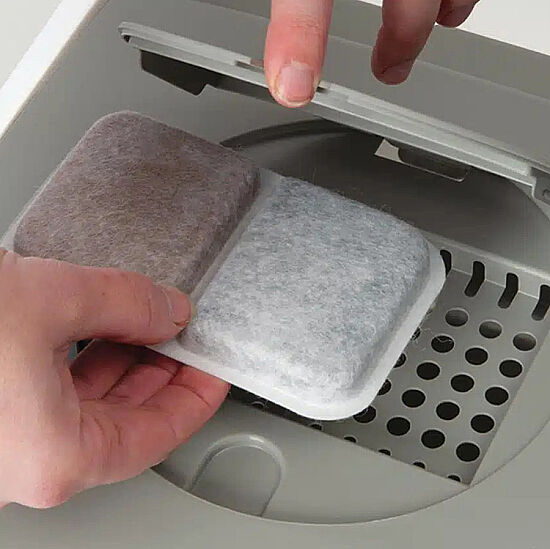 Catit Hooded Cat Litter Box Large - Grey - 5