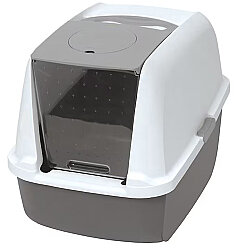 Catit Hooded Cat Litter Box Large - Grey - Catit