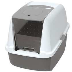 Catit - Catit Hooded Cat Litter Box Large - Grey