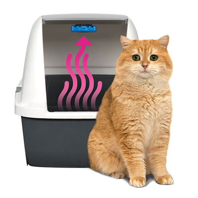 Catit Magic Blue Filtresiz Jumbo Kedi Tuvaleti 57 x 46,5 x 50 Cm ( Gri - Beyaz )