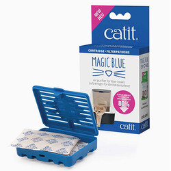 Catit Magic Blue Filtresiz Jumbo Kedi Tuvaleti 57 x 46,5 x 50 Cm ( Gri - Beyaz ) - Thumbnail