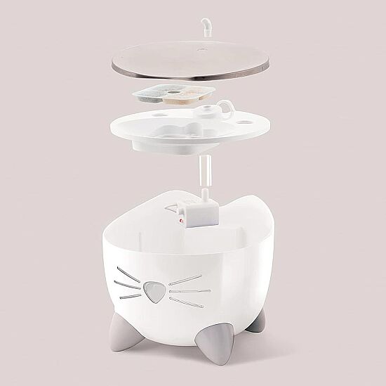 Catit Pixi Fountain Led Işıklı Çelik Hazneli Otomatik Su Sebili 2,5 Lt - 6