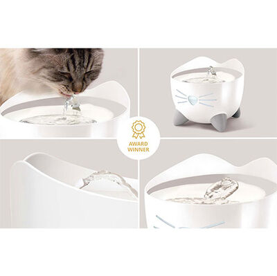 Catit Pixi Fountain Led Işıklı Çelik Hazneli Otomatik Su Sebili 2,5 Lt - 4