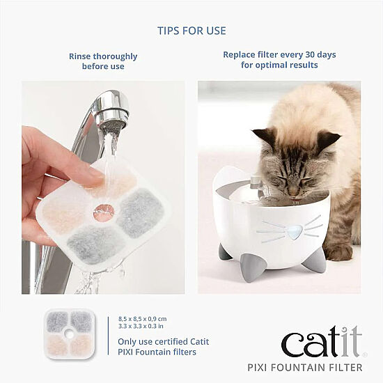 Catit Pixi Fountain Otomatik Su Sebili Yedek Filtreleri 3'li Paket - 3