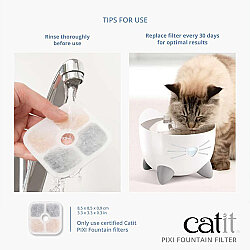 Catit Pixi Fountain Otomatik Su Sebili Yedek Filtreleri 6'lı Paket - 3