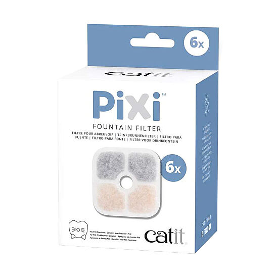 Catit Pixi Fountain Otomatik Su Sebili Yedek Filtreleri 6'lı Paket - 1