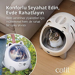Catit Pixi Mio Kedi Yatağı ve Taşıma Çantası 52 x 35 x 38,6 Cm - 4