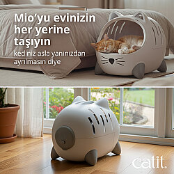 Catit Pixi Mio Kedi Yatağı ve Taşıma Çantası 52 x 35 x 38,6 Cm - 5