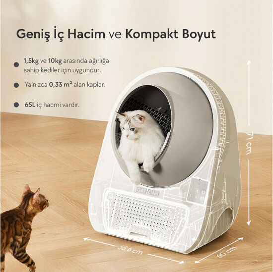Catlink Yapay Zekalı Otomatik Kedi Tuvaleti - Scooper - 4
