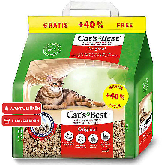 Cats Best Öko Plus Natural Cat Litter 5 Lt. - 1
