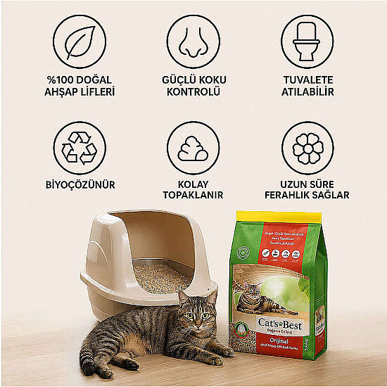 Cats Best Original Naturel Kedi Kumu 10 Lt - 2