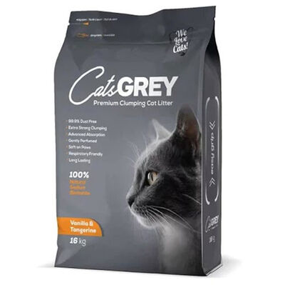 Cats Grey Vanilya Aromalı Bentonit Topaklanan Kedi Kumu 16 Kg