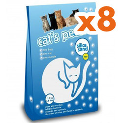 Cats Pearls - Cats Pearls Doğal Silika Kedi Kumu 3,8 Lt - (8 Adet)