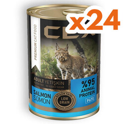 Cex - Cex Pate Somonlu Yetişkin Tahılsız Kedi Konservesi 415 Gr x 24 Adet