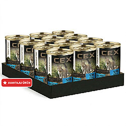 Cex Pate Somonlu Yetişkin Tahılsız Kedi Konservesi 415 Gr x 12 Adet - Cex