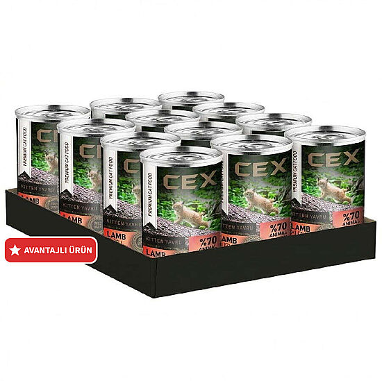 Cex Pate Kitten Tahılsız Kuzulu Yavru Kedi Konservesi 415 Gr x 12 Adet - 1