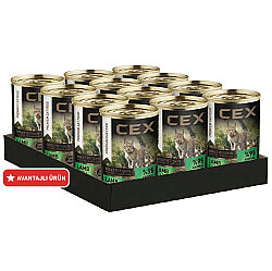 Cex Pate Kuzulu Yetişkin Tahılsız Kedi Konservesi 415 Gr x 12 Adet - Cex