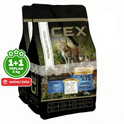 Cex Premium Somonlu Kısırlaştırılmış Kedi Maması 1,5 Kg + 1,5 Kg (Toplam 3 Kg) - Cex