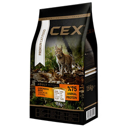 Cex - Cex Premium Tavuk Etli Kedi Maması 15 Kg + 3 Adet Cex 400 Gr Konserve