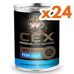 Cex Parça Etli Tahılsız Balıklı Köpek Konservesi 415 Gr x 24 Adet - Cex